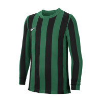 Nike Striped Division IV Long Sleeve Football Shirt Kids Green Black