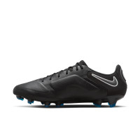 Nike Tiempo Legend Elite 9 Gras Voetbalschoenen (FG) Zwart Grijs Wit