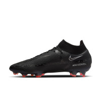 Nike Phantom GT2 Elite Dynamic Fit Grass Football Shoes (FG) Black Grey Red