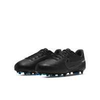 Nike Tiempo Legend Academy 9 Grass/Artificial Grass Football Shoes (MG) Kids Black Grey Blue