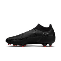 Nike Phantom Academy GT2 DF Grass/Artificial Turf Football Shoes (MG) Black Grey Red