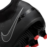 Nike Phantom Academy GT2 DF Grass/Artificial Turf Football Shoes (MG) Black Grey Red