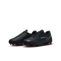 Nike Phantom GT2 Academy Gras / Kunstgras Voetbalschoenen (MG) Kids Zwart Grijs Rood