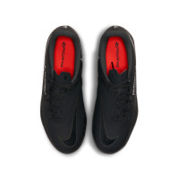 Nike Phantom GT2 Academy Gras / Kunstgras Voetbalschoenen (MG) Kids Zwart Grijs Rood