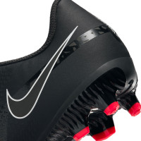 Nike Phantom GT2 Academy Gras / Kunstgras Voetbalschoenen (MG) Kids Zwart Grijs Rood