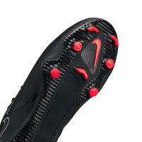 Nike Phantom GT2 Academy Gras / Kunstgras Voetbalschoenen (MG) Kids Zwart Grijs Rood