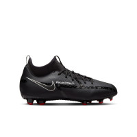 Nike Phantom GT2 Academy DF Gras / Kunstgras Voetbalschoenen (MG) Kids Zwart Grijs Rood