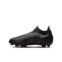 Nike Phantom Academy GT2 DF Grass/Artificial Grass Football Shoes (MG) Kids Black Grey Red