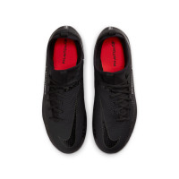 Nike Phantom Academy GT2 DF Grass/Artificial Grass Football Shoes (MG) Kids Black Grey Red