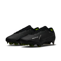 Nike Zoom Mercurial Vapor Elite 15 Grass Football Shoes (FG) Black Grey Neon Yellow