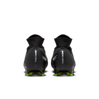 Nike Zoom Mercurial Superfly 9 Pro Gras Voetbalschoenen (FG) Zwart Grijs Neon Geel