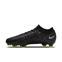 Nike Zoom Mercurial Vapor 15 Pro Gras Voetbalschoenen (FG) Zwart Grijs Neon Geel