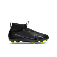 Nike Zoom Mercurial Superfly 9 Academy Laceless Grass/Artificial Grass Football Shoes (MG) Kids Black Grey Neon Yellow