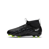 Nike Zoom Mercurial Superfly 9 Academy Laceless Grass/Artificial Grass Football Shoes (MG) Kids Black Grey Neon Yellow