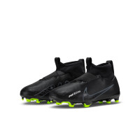 Nike Zoom Mercurial Superfly 9 Academy Laceless Grass/Artificial Grass Football Shoes (MG) Kids Black Grey Neon Yellow