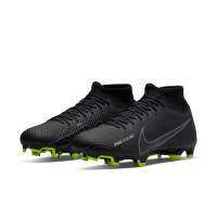 Nike Zoom Mercurial Superfly 9 Academy Grass/ Artificial Grass Football Shoes (MG) Black Grey Neon Yellow