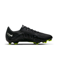 Nike Zoom Mercurial Vapor 15 Academy Grass/Artificial Grass Football Shoes (MG) Black Grey Neon Yellow