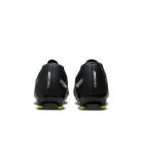 Nike Zoom Mercurial Vapor 15 Academy Grass/Artificial Grass Football Shoes (MG) Black Grey Neon Yellow