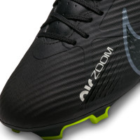 Nike Zoom Mercurial Vapor 15 Academy Grass/Artificial Grass Football Shoes (MG) Black Grey Neon Yellow