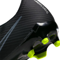 Nike Zoom Mercurial Vapor 15 Academy Grass/Artificial Grass Football Shoes (MG) Black Grey Neon Yellow