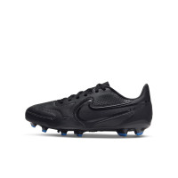 Nike Tiempo Legend Club 9 Grass/Artificial Grass Football Shoes (MG) Kids Black Blue