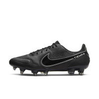 Nike Tiempo Legend 9 Elite IJzeren-Nop Voetbalschoenen (SG) Anti-Clog Zwart Grijs Blauw