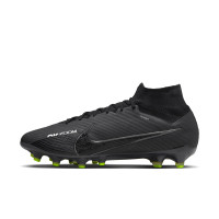 Nike Zoom Mercurial Superfly Elite 9 Artificial Grass Football Shoes (AG) Black Grey Neon Yellow