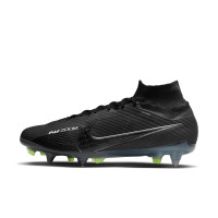 Nike Zoom Mercurial Superfly Elite 9 Iron-stud Football Shoes (SG) Anti-Clog Black Grey Neon Yellow