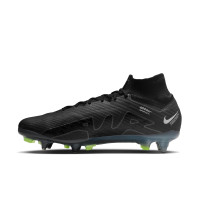 Nike Zoom Mercurial Superfly 9 Elite IJzeren-Nop Voetbalschoenen (SG) Anti-Clog Zwart Grijs Neon Geel