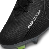 Nike Zoom Mercurial Superfly Elite 9 Iron-stud Football Shoes (SG) Anti-Clog Black Grey Neon Yellow