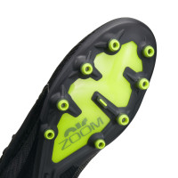 Nike Zoom Mercurial Vapor Elite 15 Artificial Grass Football Shoes (AG) Black Grey Neon Yellow