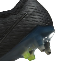 Nike Zoom Mercurial Vapor Elite 15 Iron-stud Football Shoes (SG) Anti-Clog Black Grey Neon Yellow