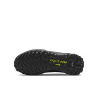 Nike Zoom Mercurial Vapor 15 Academy Turf Voetbalschoenen (TF) Kids Zwart Grijs Neon Geel