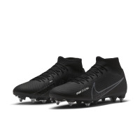 Nike Zoom Mercurial Superfly Academy 9 Iron-stud Football Shoes (SG) Anti-Clog Black Grey Neon Yellow