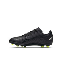 Nike Mercurial Vapor 15 Club Grass/ Artificial Grass Football Shoes (MG) Kids Black Grey Neon Yellow