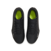 Nike Mercurial Vapor 15 Club Grass/ Artificial Grass Football Shoes (MG) Kids Black Grey Neon Yellow