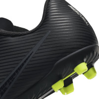 Nike Mercurial Vapor 15 Club Grass/ Artificial Grass Football Shoes (MG) Kids Black Grey Neon Yellow