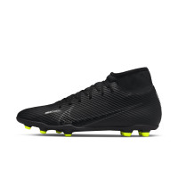 Nike Mercurial Superfly 9 Club Gras/Artificial Grass Football Shoes (MG) Black Grey Neon Yellow