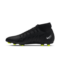 Nike Mercurial Superfly 9 Club Gras/Artificial Grass Football Shoes (MG) Black Grey Neon Yellow