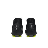 Nike Mercurial Superfly 9 Club Gras/Artificial Grass Football Shoes (MG) Black Grey Neon Yellow