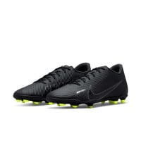 Nike Mercurial Vapor 15 Club Grass/Artificial Grass Football Shoes (MG) Black Grey Neon Yellow