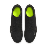 Nike Mercurial Vapor 15 Club Grass/Artificial Grass Football Shoes (MG) Black Grey Neon Yellow