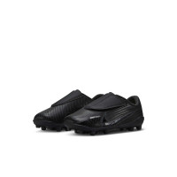 Nike Mercurial Vapor 15 Club Velcro Gras / Kunstgras Voetbalschoenen (MG) Kids Zwart Grijs