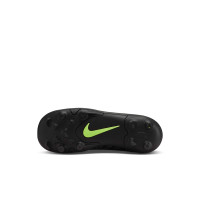 Nike Mercurial Vapor 15 Club Velcro Gras / Kunstgras Voetbalschoenen (MG) Kids Zwart Grijs