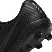 Nike Mercurial Vapor 15 Club Velcro Gras / Kunstgras Voetbalschoenen (MG) Kids Zwart Grijs