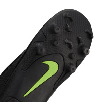 Nike Mercurial Vapor 15 Club Velcro Gras / Kunstgras Voetbalschoenen (MG) Kids Zwart Grijs