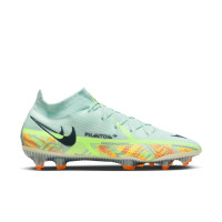 Nike Phantom GT2 Elite Dynamic Fit Grass Football Shoes (FG) Green Orange Yellow