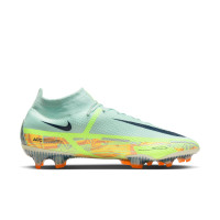 Nike Phantom GT2 Elite Dynamic Fit Gras Voetbalschoenen (FG) Groen Oranje Felgeel