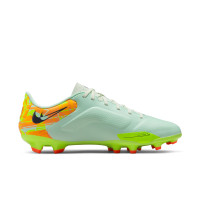 Nike Tiempo Legend Academy 9 Grass/Artificial Turf Football Shoes (MG) Green Orange Yellow