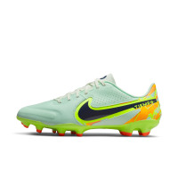 Nike Tiempo Legend Academy 9 Grass/Artificial Turf Football Shoes (MG) Green Orange Yellow